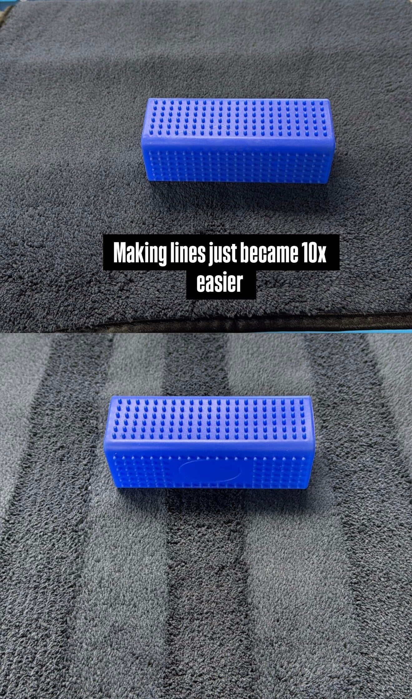 Carpet stripe/pet hair removal brush
